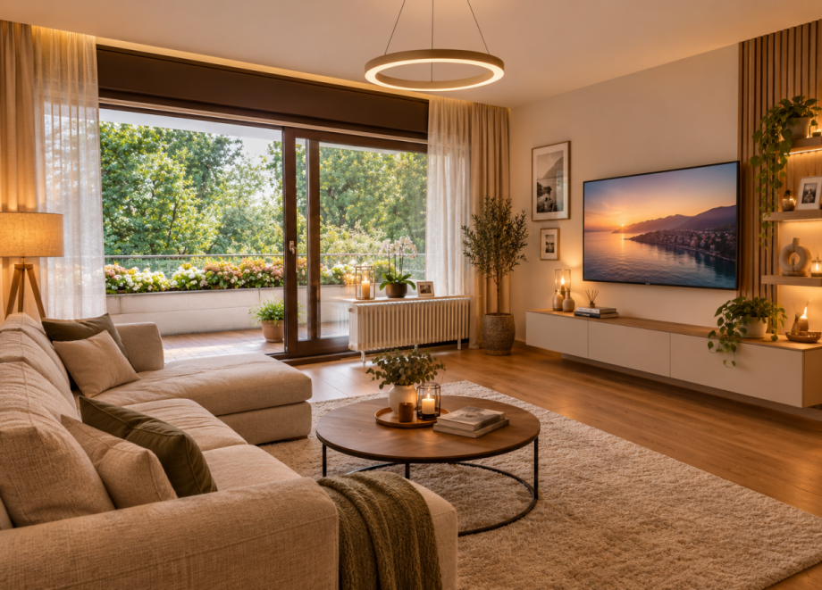 Wohnbereich - unverbindliche Illustration Etagenwohnung Stuttgart