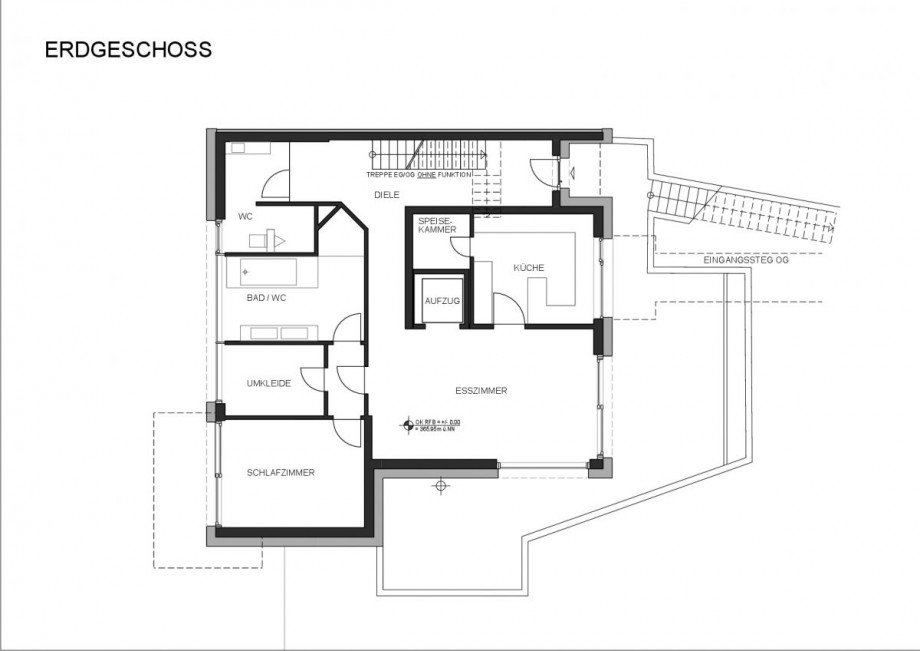 Grundriss EG Einfamilienhaus Stuttgart