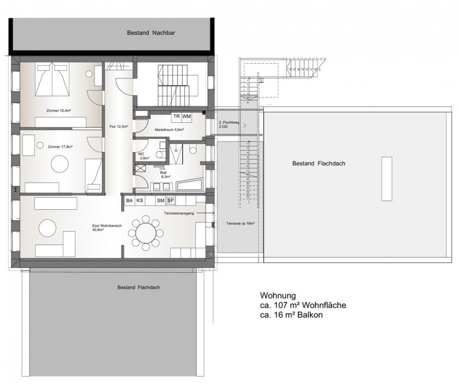Grundriss Etagenwohnung Heilbronn