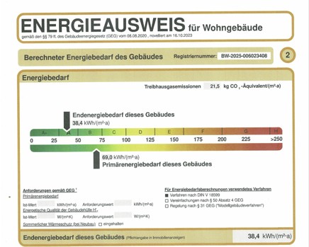 Energieausweis Doppelhaush�lfte Leinfelden-Echterdingen