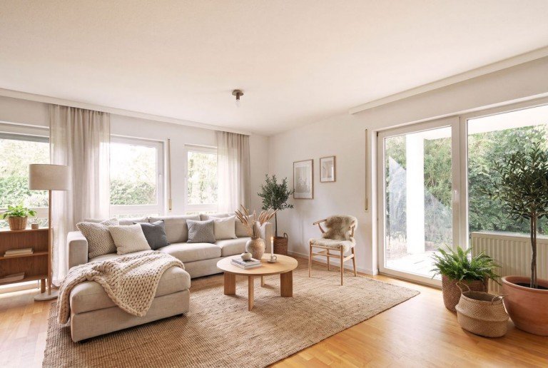 Wohnbereich - unverbindliche Illustration Stuttgart Erdgeschosswohnung Wohnen in begehrter Lage - 2-Zimmer-Wohnung im EG mit Tiefgaragenstellplatz in Sonnenberg