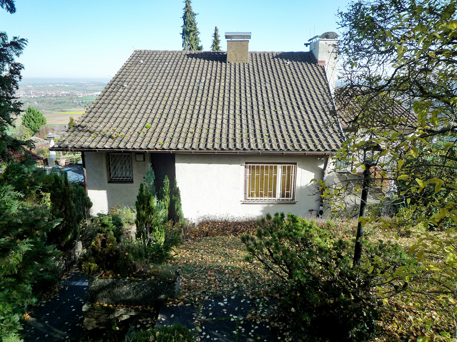 Hausansicht Wohngrundst�ck Leonberg