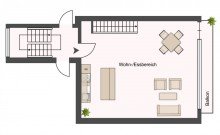 Grundriss DG Halbh�henlage in Plattenhardt - Maisonette-Wohnung mit viel Platz und besonderem Wohngef�hl