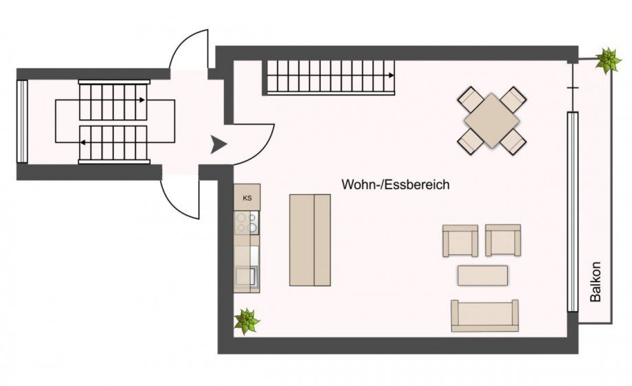 Grundriss DG Maisonettewohnung Filderstadt