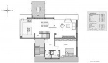 Grundriss OG Neuwertige, energieeffiziente Maisonette-Wohnung in M�hringens M�rchensiedlung