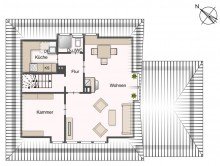 Grundriss DG S-M�hringen: Freistehendes Mehrfamilienhaus in 1A Lage