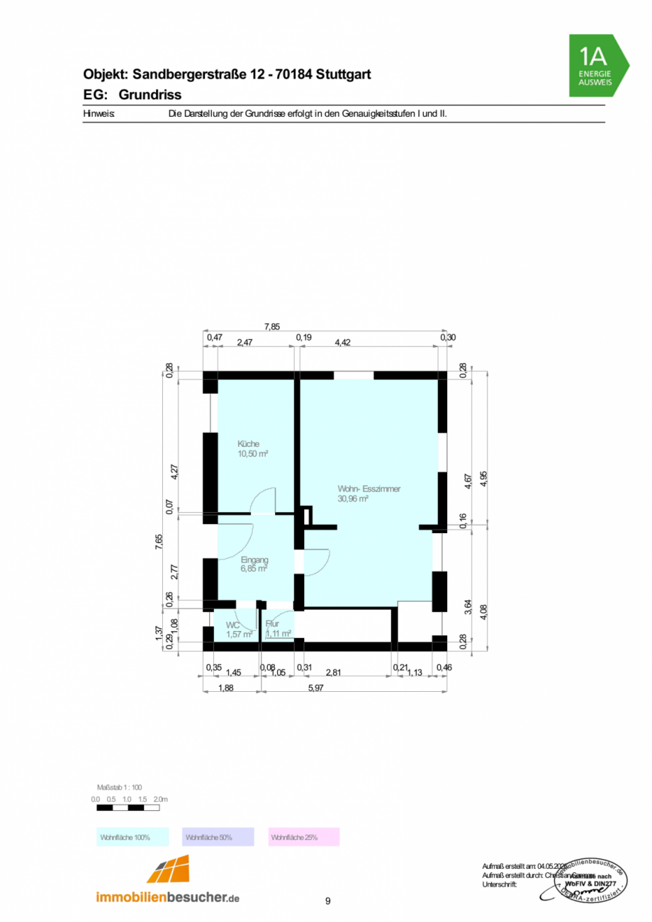 Grundriss EG Einfamilienhaus Stuttgart