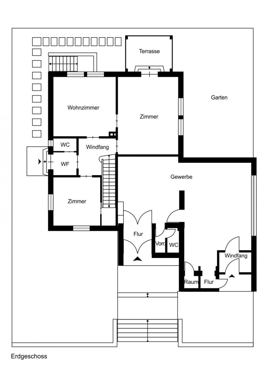 Grundriss EG Einfamilienhaus Stuttgart