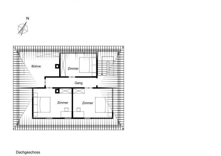 Grundriss DG Zweifamilienhaus Stuttgart