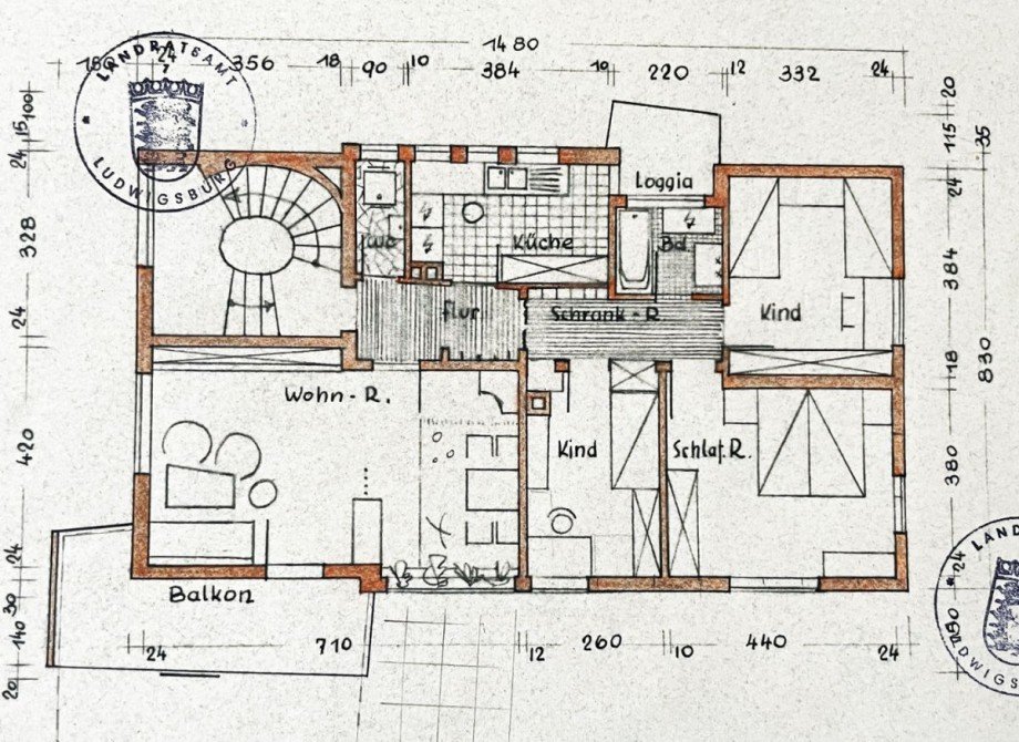 Grundriss Etagenwohnung Remseck