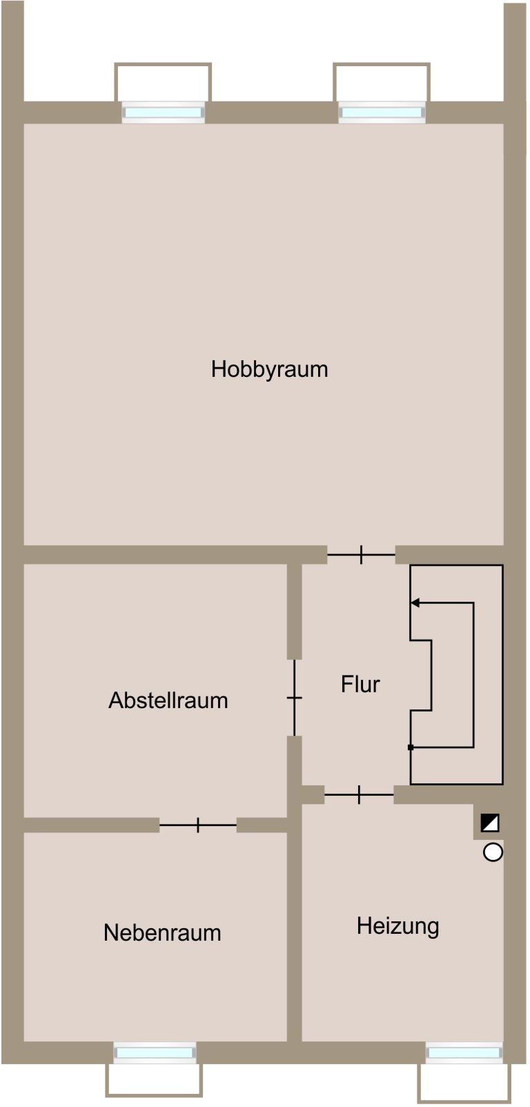 Grundriss UG Reihenmittelhaus Stuttgart
