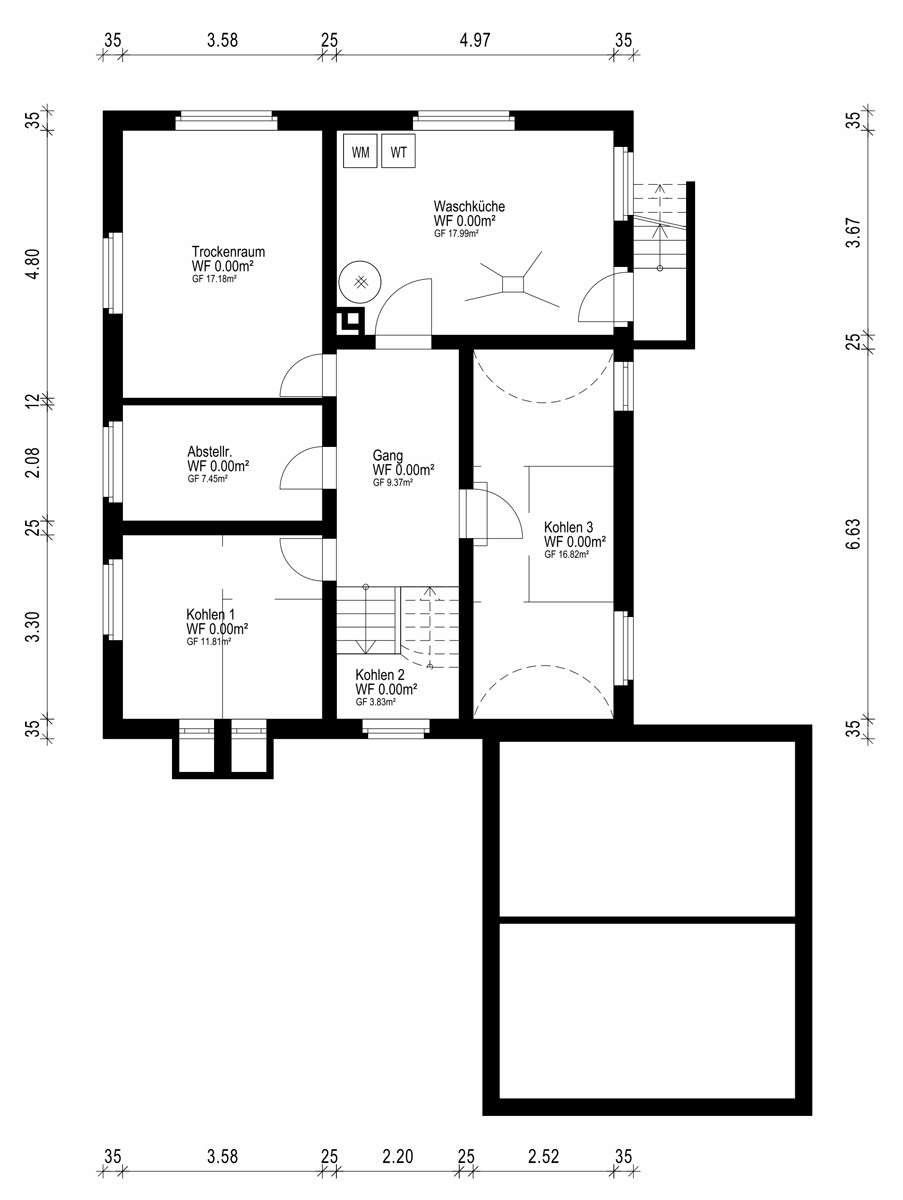 Grundriss Keller Mehrfamilienhaus Stuttgart