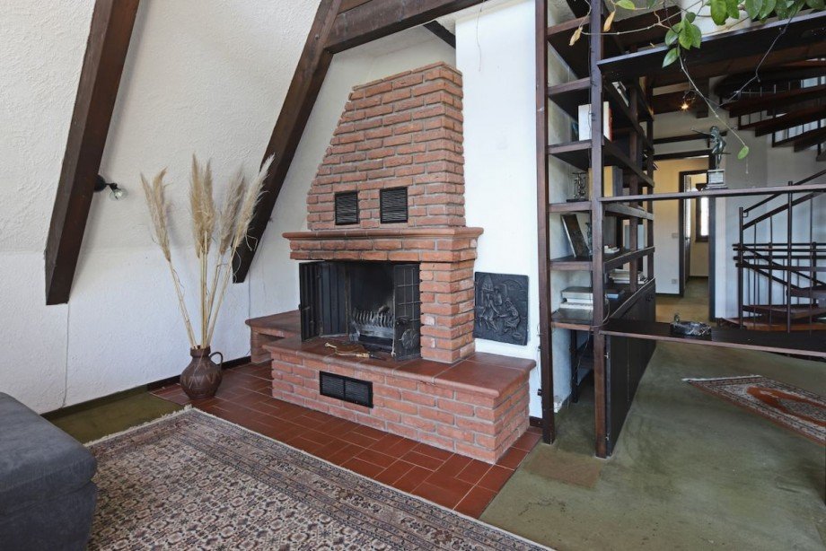 offener Kamin im OG Maisonettewohnung Sindelfingen