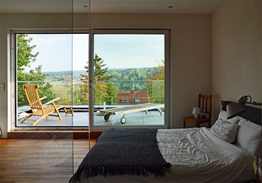 Schlafzimmer mit S�d-Dachterrase OG Einfamilienhaus Ober-M�rlen