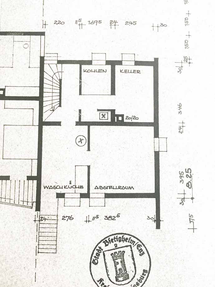 Grundriss UG Reihenmittelhaus Bietigheim-Bisingen