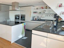 offene Einbauk�che Neuwertige, energieeffiziente Maisonette-Wohnung in M�hringens M�rchensiedlung