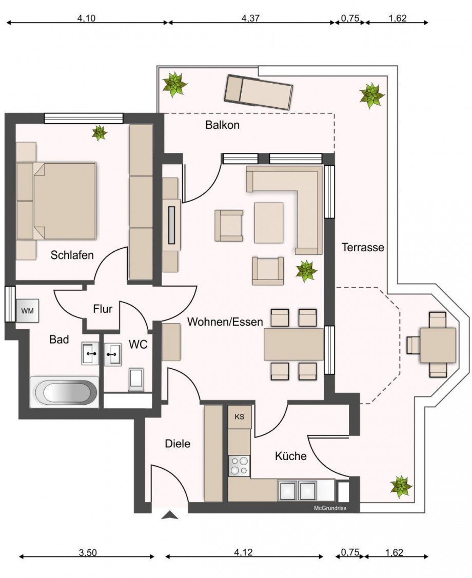 Grundriss Etagenwohnung Stuttgart