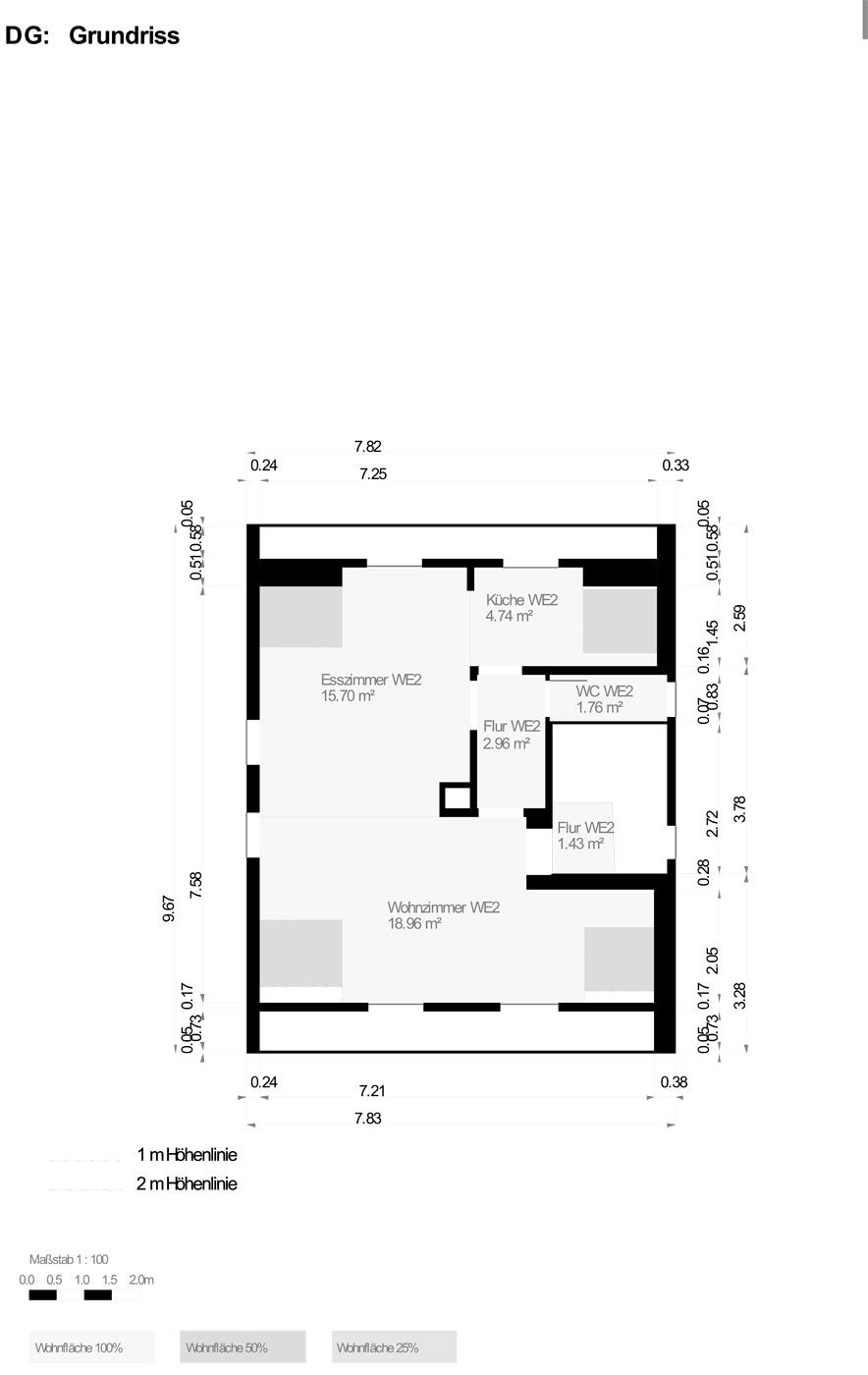 Grundriss DG Zweifamilienhaus Stuttgart
