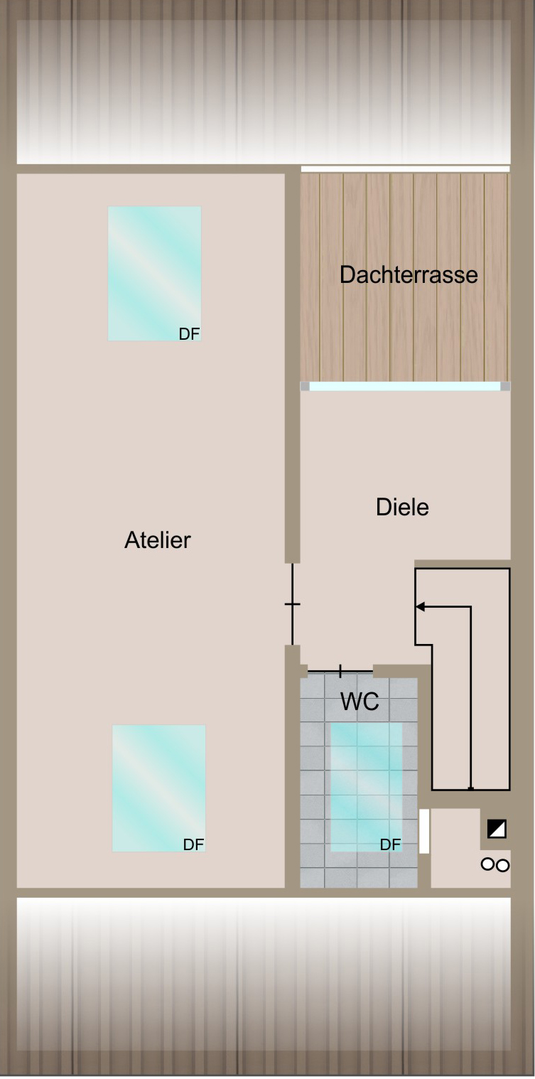 Grundriss DG Reihenmittelhaus Stuttgart
