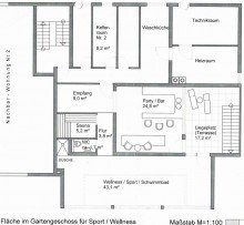 Grundriss Gartengeschoss Tolle Aussicht(en) - Neuwertige XXL-Wohnung in unmittelbarer N�he des H�henparks Killesberg