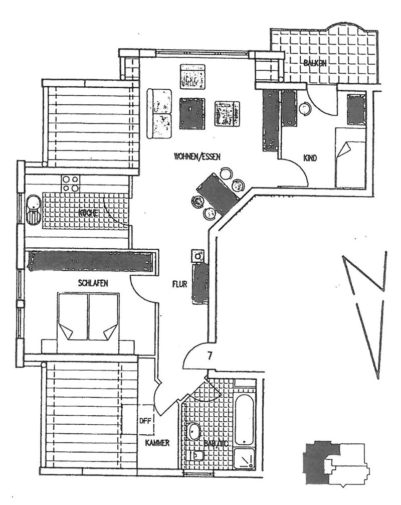 Grundriss Dachgeschosswohnung Korntal-M�nchingen