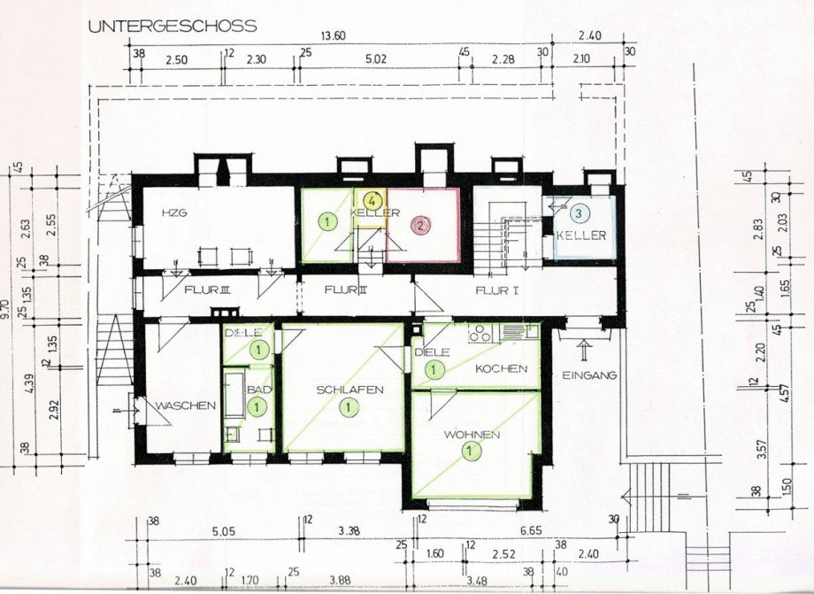 Grundriss Gartengeschoss Mehrfamilienhaus Stuttgart