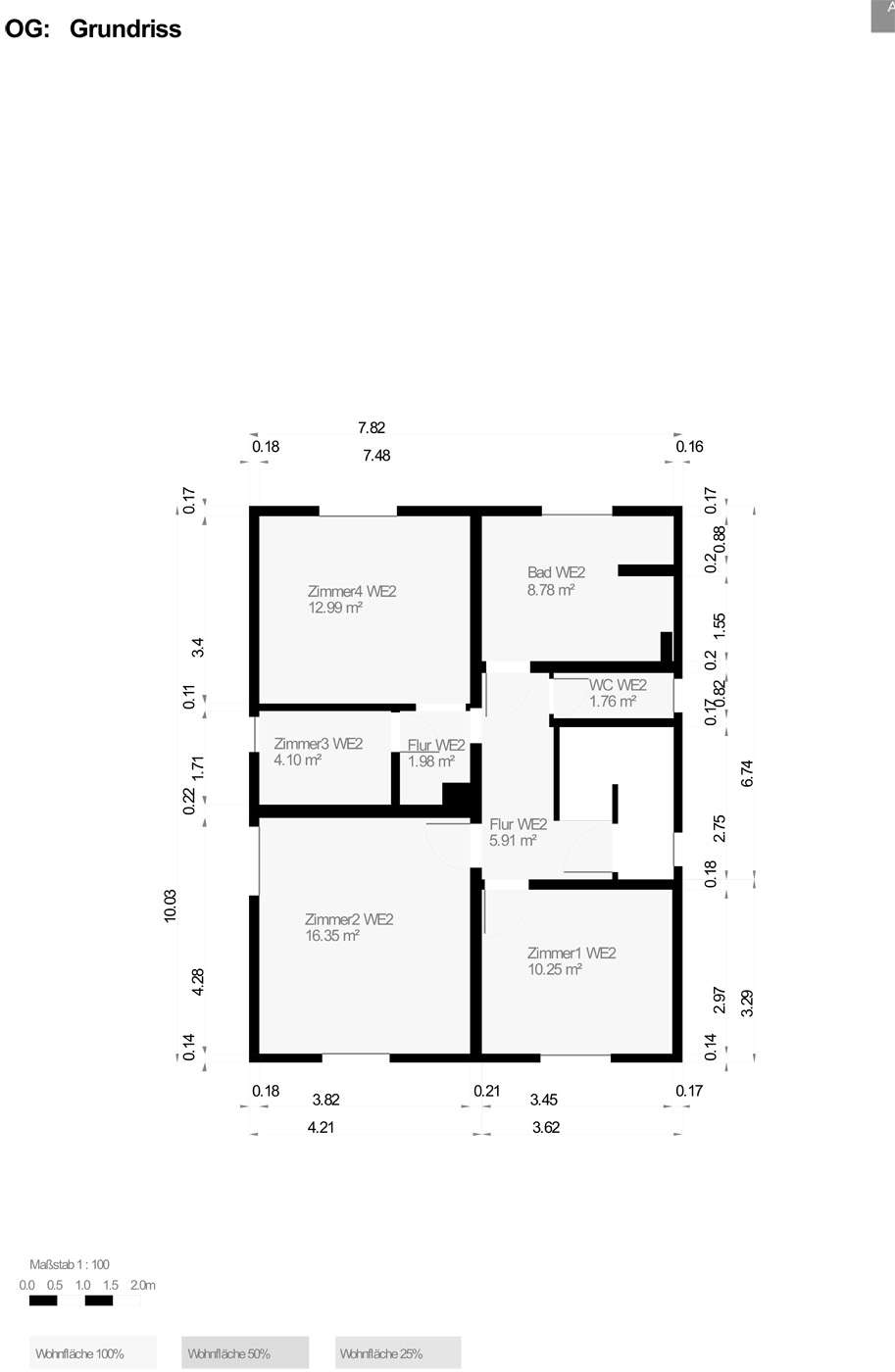 Grundriss OG Zweifamilienhaus Stuttgart